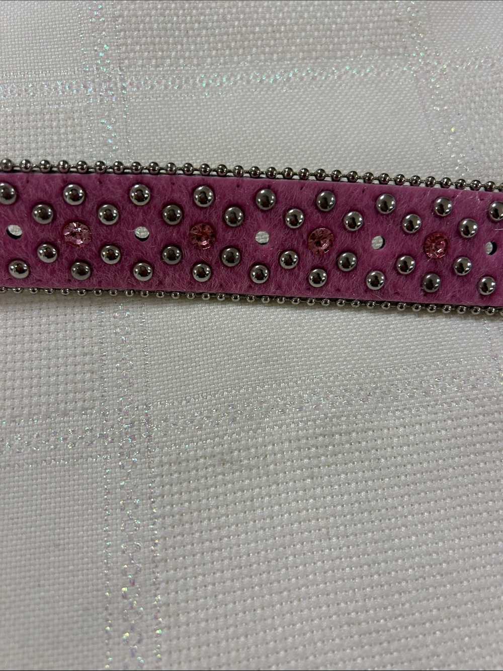 Pink Star-Accent Women's Belt with Rhinestone Buckle image 4